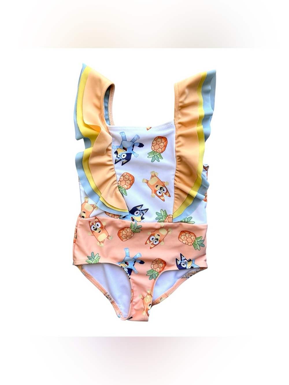 Disney Bluey 4T Girls one piece ruffled swimsuit one piece - Picture 2 of 5